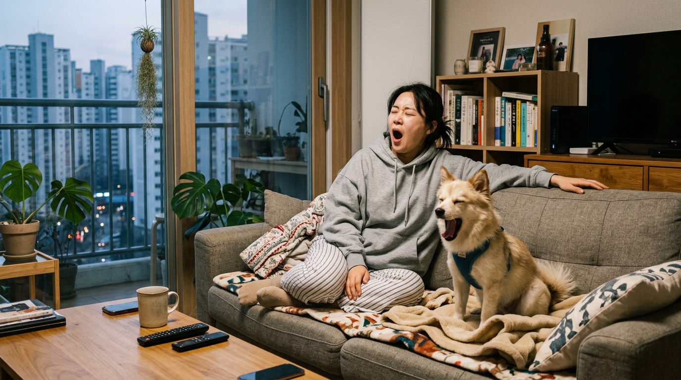 주인님 하품을 따라 하는 우리 아이, 단순한 모방일까요? 사랑의 증거일까요?